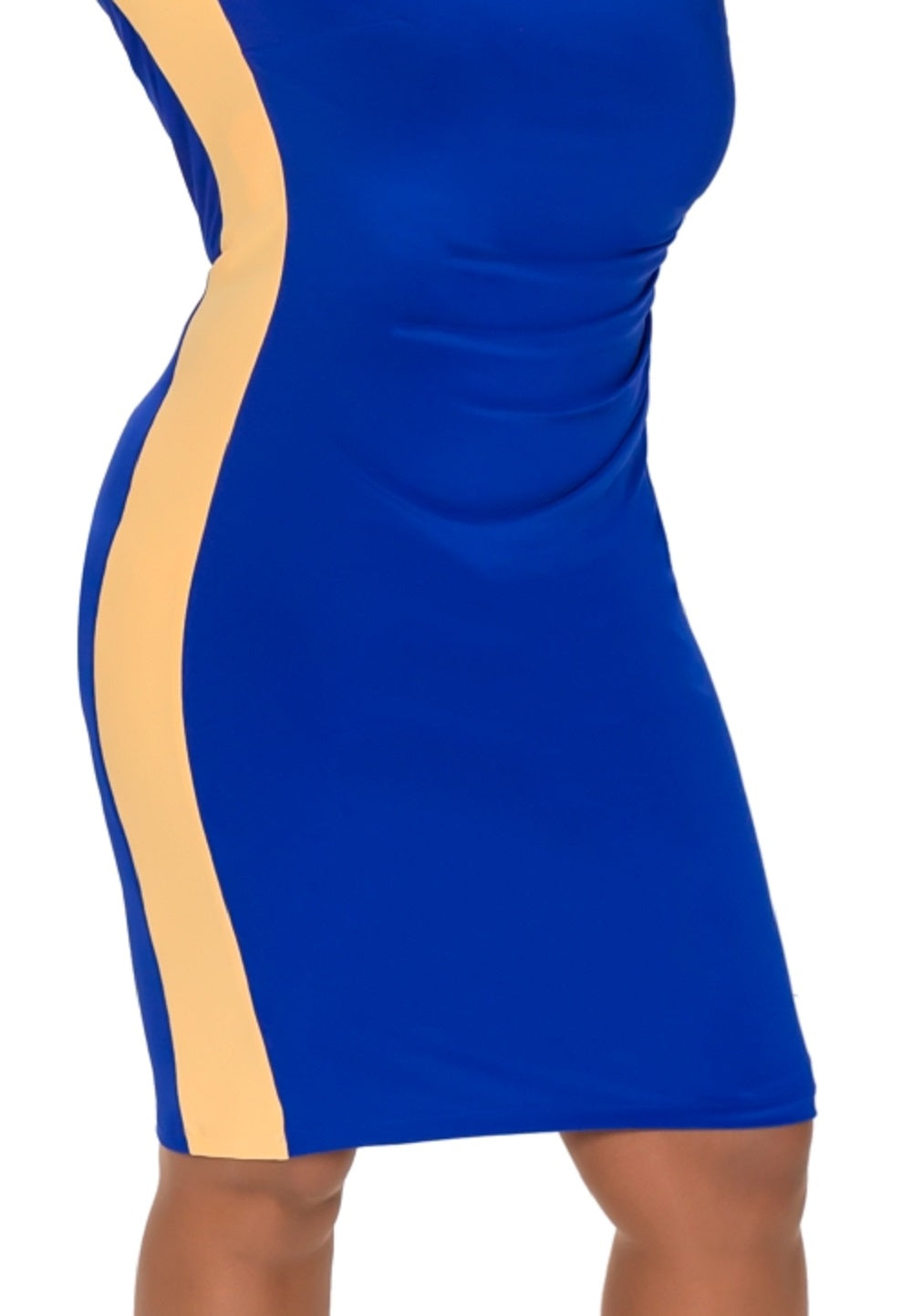 Vestido Kasper Feminino Listrado Lateral Azul Tamanho 12