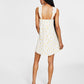 Vestido curto feminino com estampa floral Bar III, branco, tamanho médio