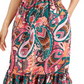 Vestido longo feminino estampado com estampa de cansada, INC International Concepts, rosa, tamanho 4