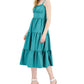Vestido midi feminino INC International Concept com babados na panturrilha, verde, tamanho 8
