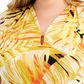 Blusa feminina Kasper com estampa de manga curta laranja tamanho 1X