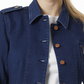 Jaqueta jeans feminina Jones New York com franjas, azul, tamanho médio