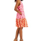 Vestido feminino com cinto e estampa A da INC International Concept, rosa, tamanho 4