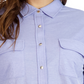 Camisa feminina Jones New York Chambray azul tamanho 3X