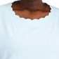 Camiseta feminina Anne Klein Plus com vieiras, azul, tamanho 2X