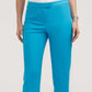 Calça feminina Anne Klein com fenda frontal e laço, azul, tamanho 12