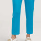 Calça feminina Anne Klein com fenda frontal e laço, azul, tamanho 12