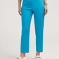 Calça feminina Anne Klein com fenda frontal e laço, azul, tamanho 12