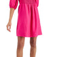 Vestido smocked com manga bufante Bar III feminino rosa tamanho médio
