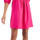 Vestido smocked com manga bufante Bar III feminino rosa tamanho médio