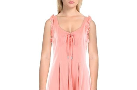 Vestido feminino com detalhe de gravata, estilo flare, bege, tamanho 4, da INC International Concepts