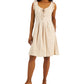 Vestido feminino com pregas acima do joelho, estilo caimento e flare, marrom, tamanho 16, da INC International Concepts