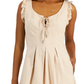Vestido feminino com pregas acima do joelho, estilo caimento e flare, marrom, tamanho 16, da INC International Concepts