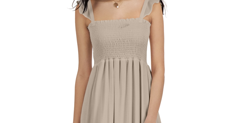 Vestido feminino com babados e franzidos INC International Concepts, marrom, tamanho 10