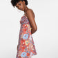 Vestido feminino Bar III com zíper ajustável, sem mangas, decote coração, acima do joelho, laranja, tamanho pequeno