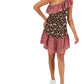 Vestido assimétrico de um ombro só com babados Bar III feminino, marrom, tamanho X-S