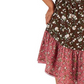 Vestido assimétrico de um ombro só com babados Bar III feminino, marrom, tamanho X-S