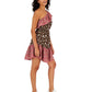 Vestido assimétrico de um ombro só com babados Bar III feminino, marrom, tamanho extragrande