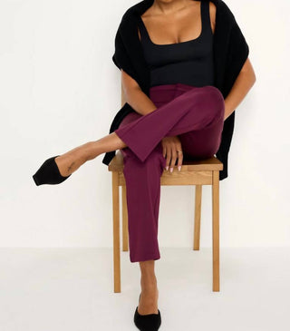 Good American - Calça reta curta Scuba