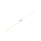 14k Yellow Gold Blue Evil Eye Bracelet (1.00 mm)