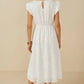 Hayden La - Floral Smocked Bubble Sleeve Midi Dress