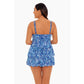 Longitude - Ocean Air Triple Tier Long Torso Swim Dress