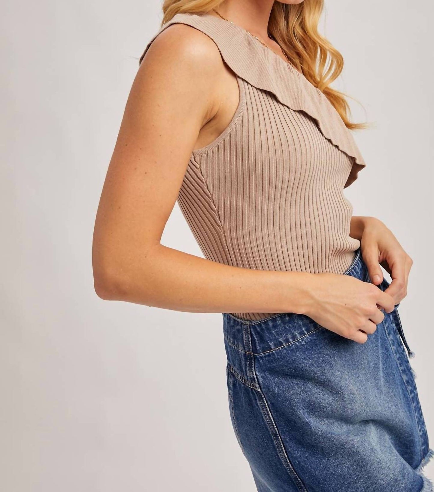 Bluivy - Gemma Ruffled One Shoulder Top