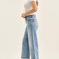 Judy Blue - Ankle Hollywood Waistband Fray Hem Wide Leg Jeans