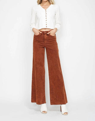 Judy Blue - Calça jeans retrô de cintura alta e perna larga