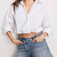 Good American - Poplin Bubble Shirt