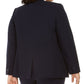 Blazer feminino Bar III com frente aberta, preto, tamanho 1X