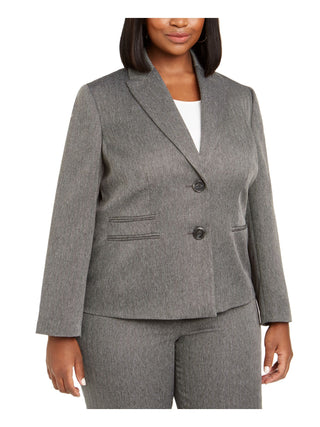Le Suit Calça Feminina Plus Size com Estampa em Espinha de Peixe