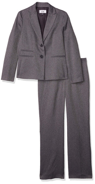 Le Suit Calça Feminina Plus Size com Estampa em Espinha de Peixe