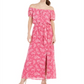Vestido longo feminino com estampa paisley e ombros de fora, INC International Concepts, rosa, tamanho 6