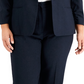 Le Suit Feminino Listrado Manga Franzida Terno Preto Tamanho Pequeno Pequeno