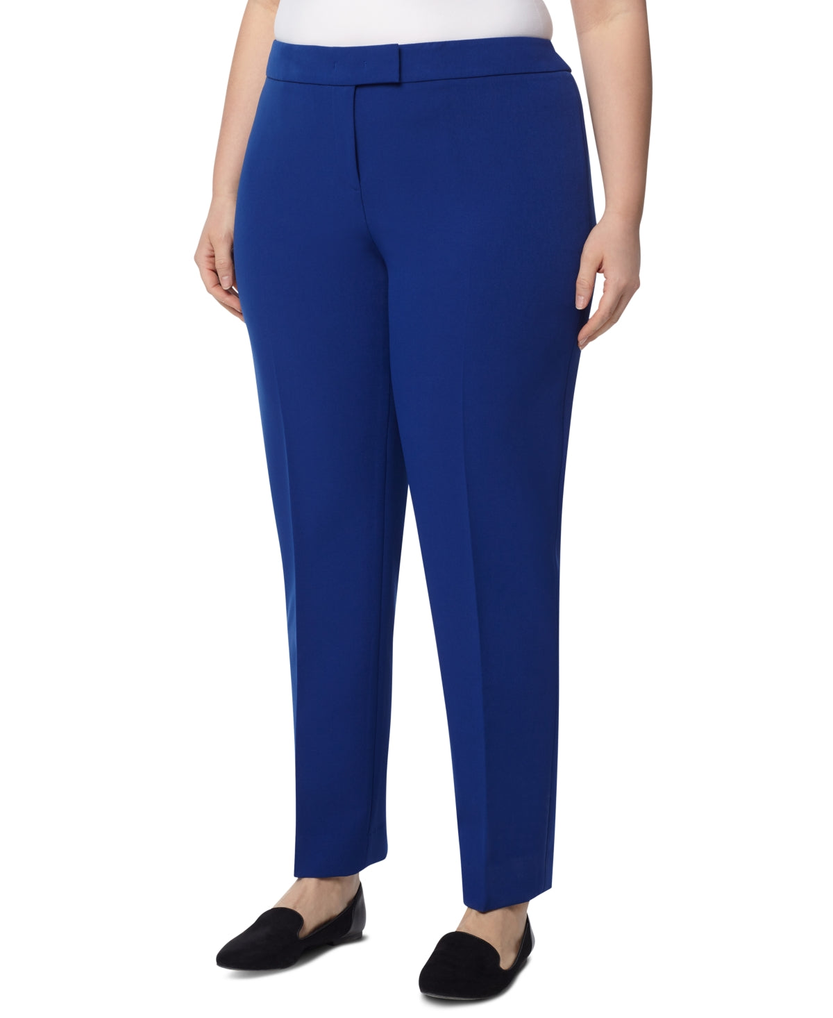 Calça feminina Anne Klein reta preta plus size