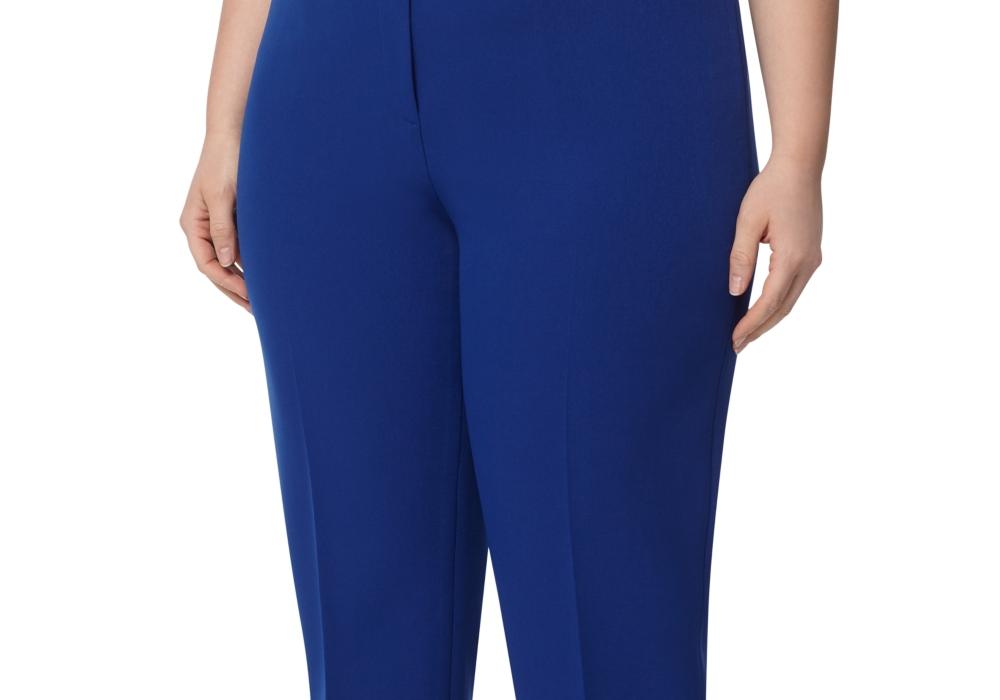 Calça feminina Anne Klein reta preta plus size