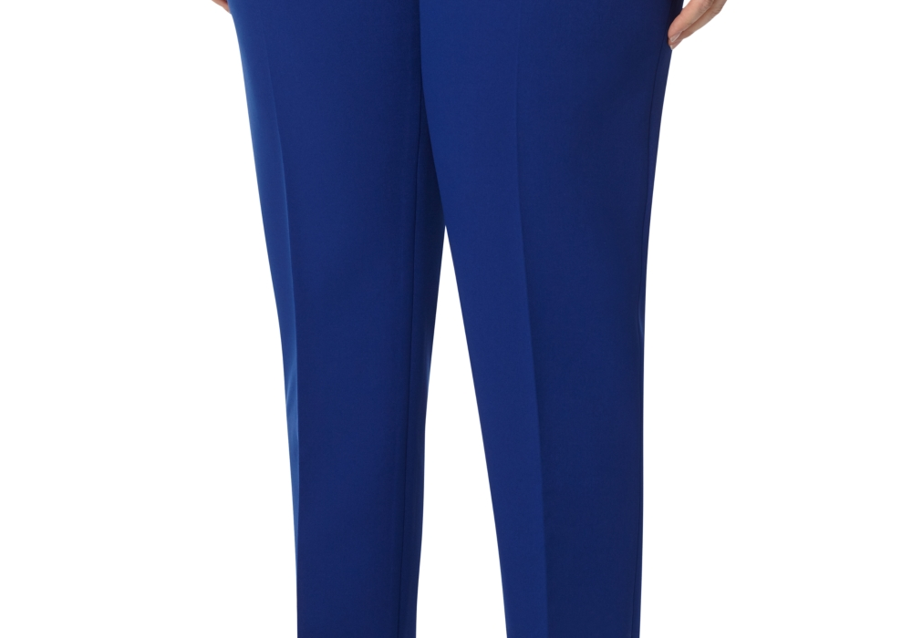 Calça feminina Anne Klein reta preta plus size