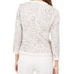 Blazer feminino Anne Klein de tweed com cinco botões, branco, tamanho 12