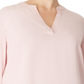 Blusa feminina Anne Klein com decote dividido rosa tamanho 0X