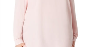 Blusa feminina Anne Klein com decote dividido rosa tamanho 0X