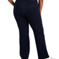 Calça jeans feminina Anne Klein com amarração frontal e cintura alta, azul, tamanho 14W