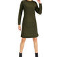Vestido suéter feminino de malha trançada INC International Concepts, verde, tamanho extragrande