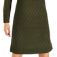 Vestido suéter feminino de malha trançada INC International Concepts, verde, tamanho extragrande