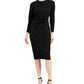 Vestido metálico justo feminino Anne Klein, preto, tamanho 14
