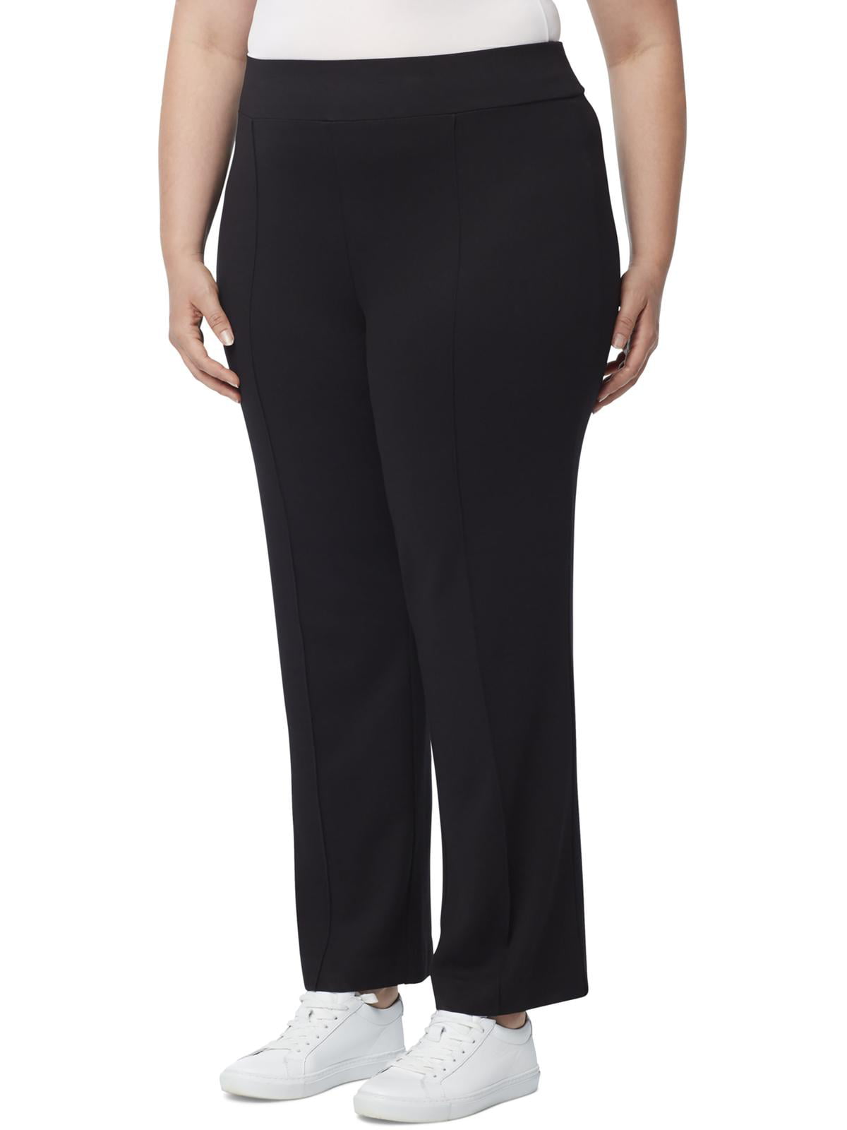 Calça Jones New York Serenity Pintuck Feminina, Preta, Tamanho 1X