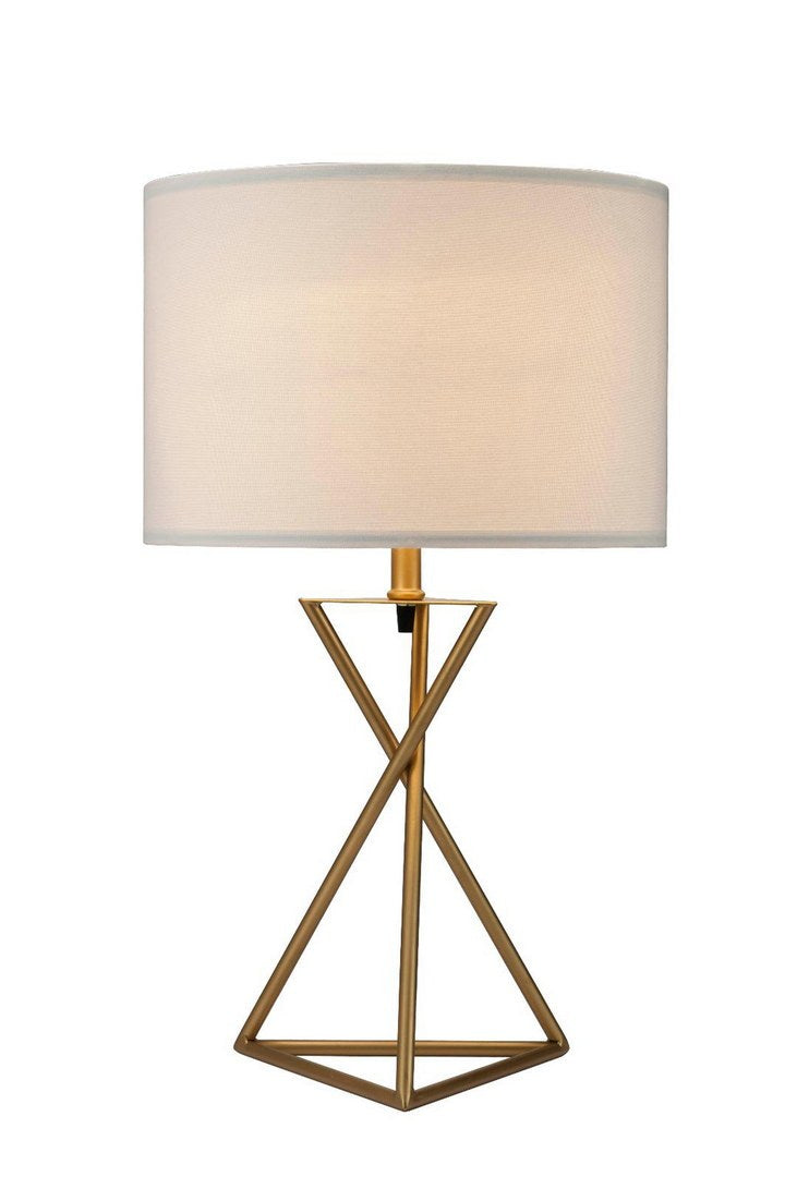 26.25" Tall Ester Mid-Century Metal Table Lamp in Matte Gold