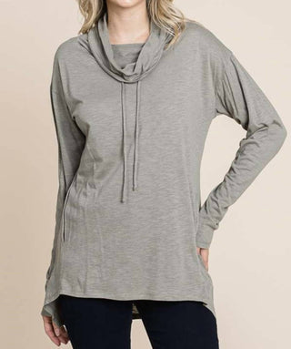 Culture Code - Drawstring Cowl Neck Top