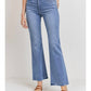 Just Black Denim - High Rise Flare Long With Distressed Hem Jeans