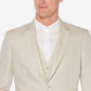 Perry Ellis Portfolio Blazer Masculino de Linho Espinha de Peixe Marrom Tamanho 42